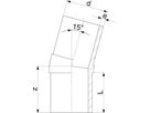 Winkel 15° segm. PE100 S8 PN 10 d 160mm 753 140 817 - PE100 Stutzenformstücke langschenklig
