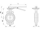 Absperrklappe mit Handhebel Typ AW 9940 DN 65 PN 16 - Hawle Absperrklappen