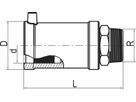 Übergangsstück gerade / Messing mit AG d 32mm - 1 1/2" 612 698 (Karton à 15 Stk.) - Frialen Elektroschweissfittinge