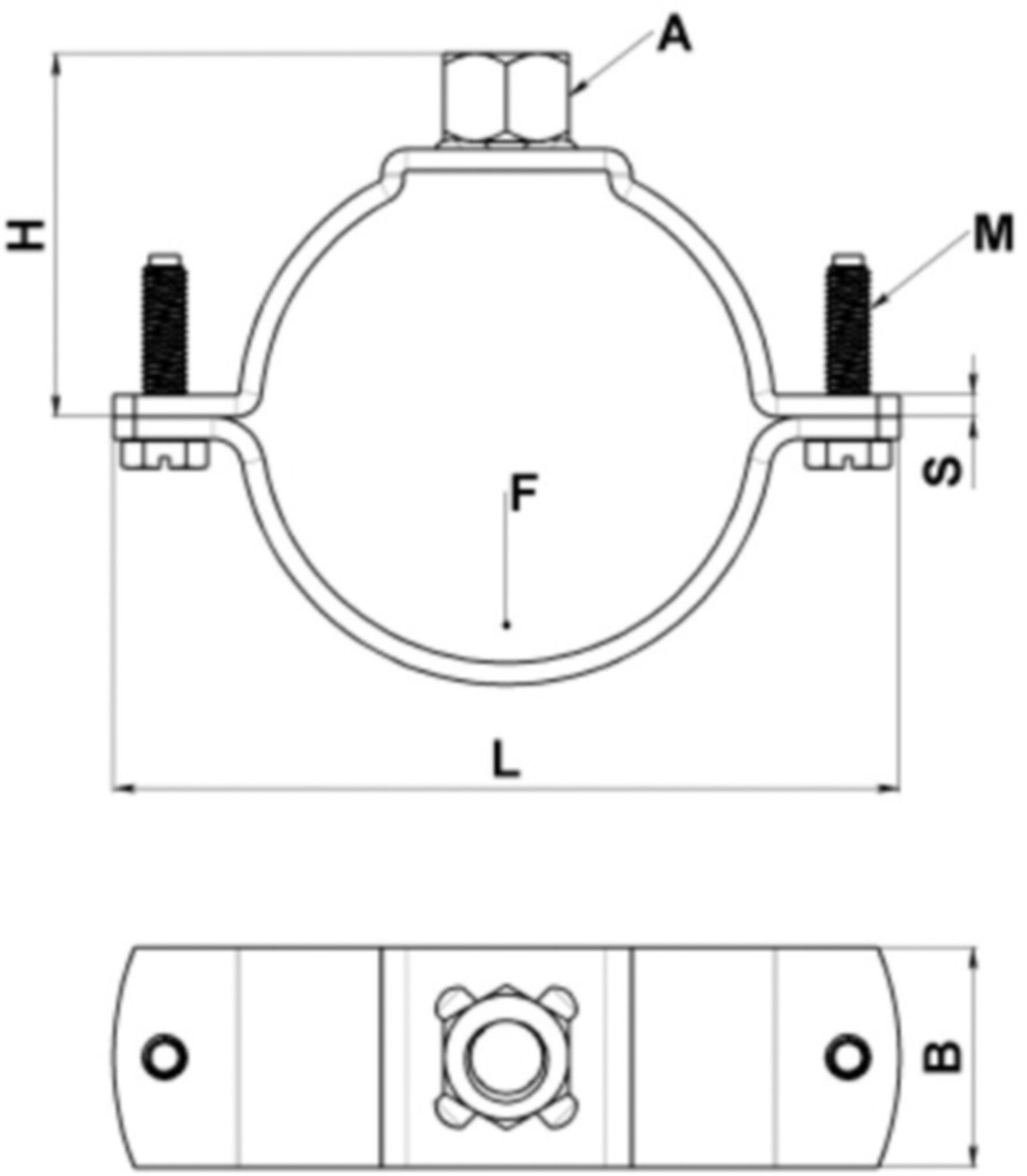 Rohrschelle d 200mm/1" 370.840 - Schänis-Rohrschellen
