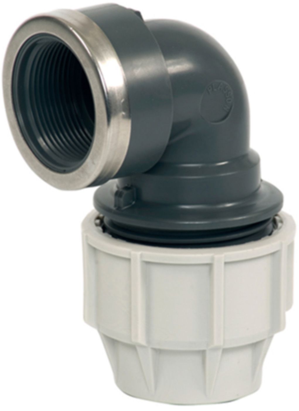 Winkel 90° mit IG 7150 d 40mm - 1 1/4" - Plasson-Klemmfittinge