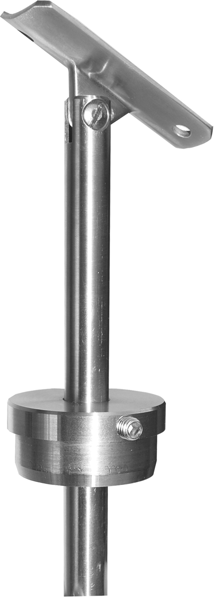 Rohrk Vollmat gerad m. R/ Q-geb M6 Rohr 42.4/ 12 mm geschl. 1.4301 - INOXTECH-Handlauf-/Geländer-System