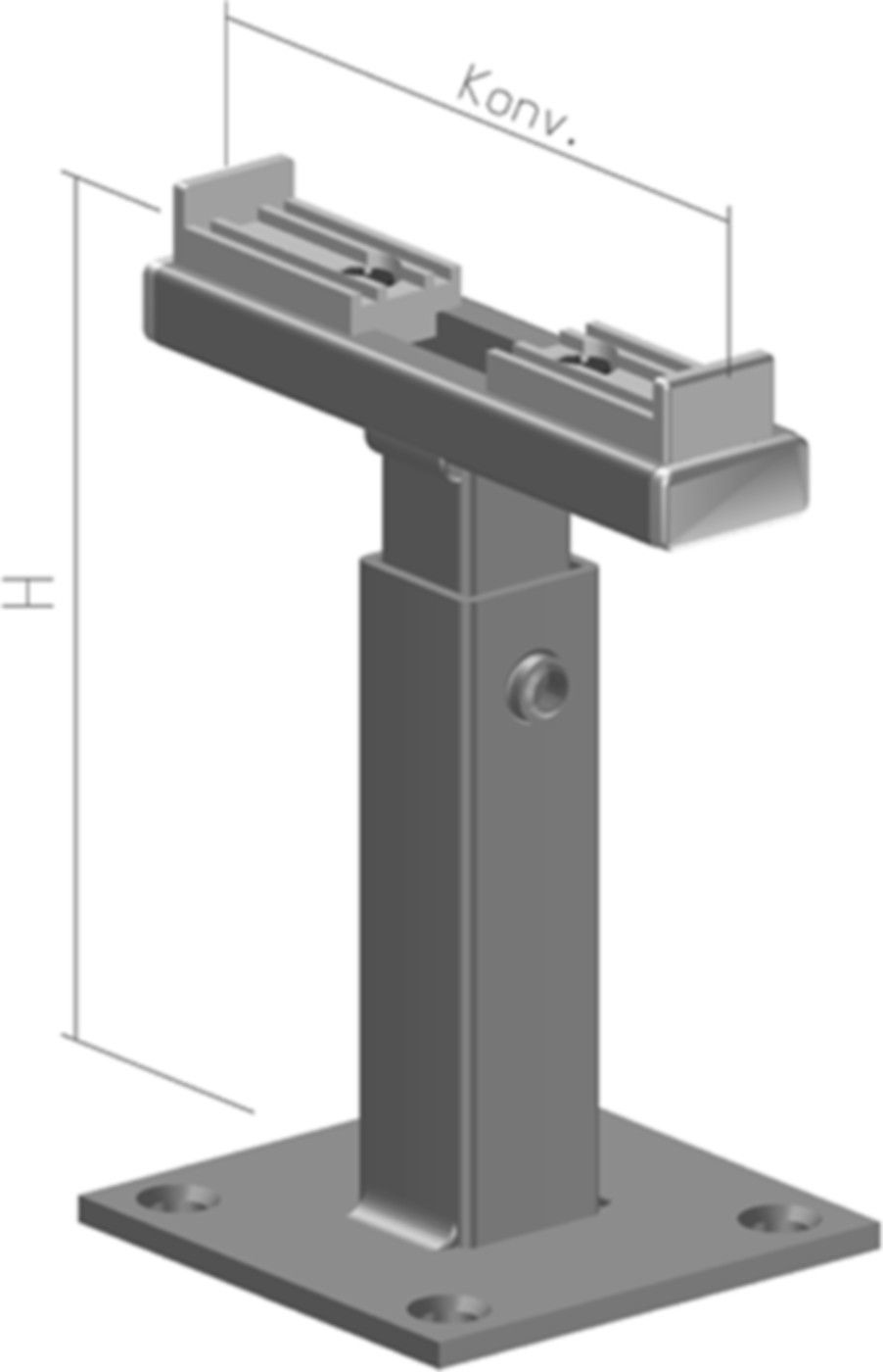 Bodenständer H=180-270mm 149/180-W - SK Heizkörperkonsolen
