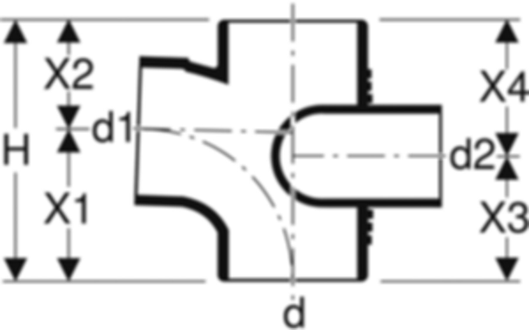 Doppelabzweig 180° versetzt links 88.5° d 110/110mm 310.172.14.1 - Geberit-PE-Silent-Formstücke