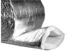 Isolierschlauch m/Aluminiumhülle 100 mm m/Glasfaserisolierung 25 mm, Rolle 10 m - Flexible Lüftungsschläuche