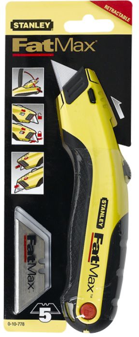 STANLEY Universalmesser, "FatMax" einzieh.Klinge, Zink-Druckguss, 0-10-778 - Heften, Schneiden