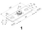 Grundplatten verz. 2-Loch 1" 120 x 40 mm 51.109 - Rohrschellen-Zubehör