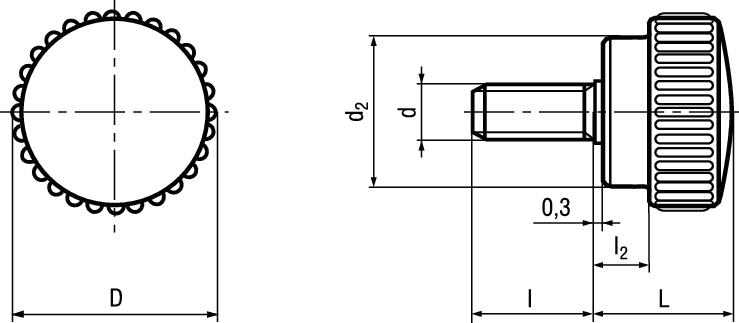 Rändelschr Elesa® B.193-SST-p BN20082 102321/20-SST-p-M6 - Bossard Schrauben