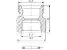Kupplungs-Red. f/MKV IG 1/2"x EK G 3/4" 2 254 1244 01 - Hummel Programm