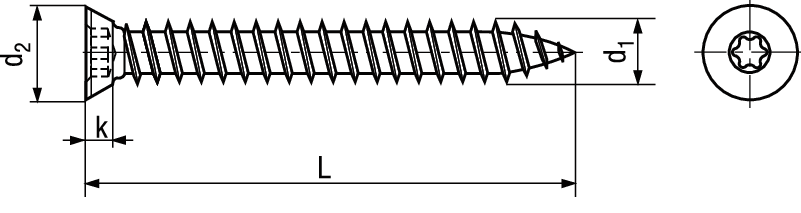 SPAX®-RA Senkkopf vzb/WIROX® BN20217 Ø7,5x120(T30) - Bossard Spanplattenschrauben SPAX