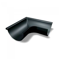 PREFA Rinnenwinkel 90°, außen, 250 mm P.10 Schwarz - PREFA Dachentwässerungssysteme