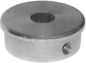 Rohrkappe Vollmaterial gerade mit Radius 2.0 mm und Quergewinde M6