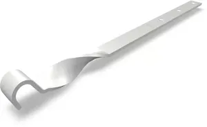 PREFA Überbügel für Aluminiumdachrinne 250-400 mm P.10 Prefaweiß - PREFA Dachentwässerungssysteme