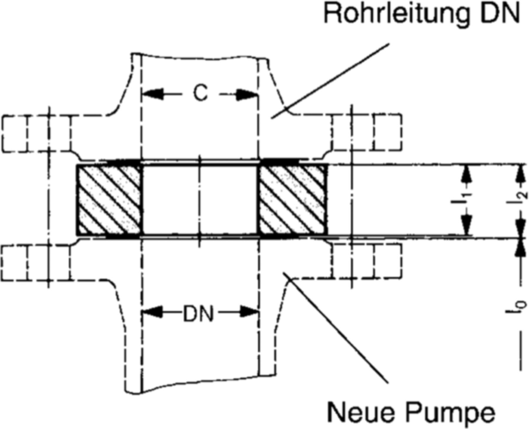 Zwischenstücke F29 inkl.Schrauben/Dicht. DN 65 PN 6 L 45 mm 110681693 - EMB/Wilo Pumpenzubehör