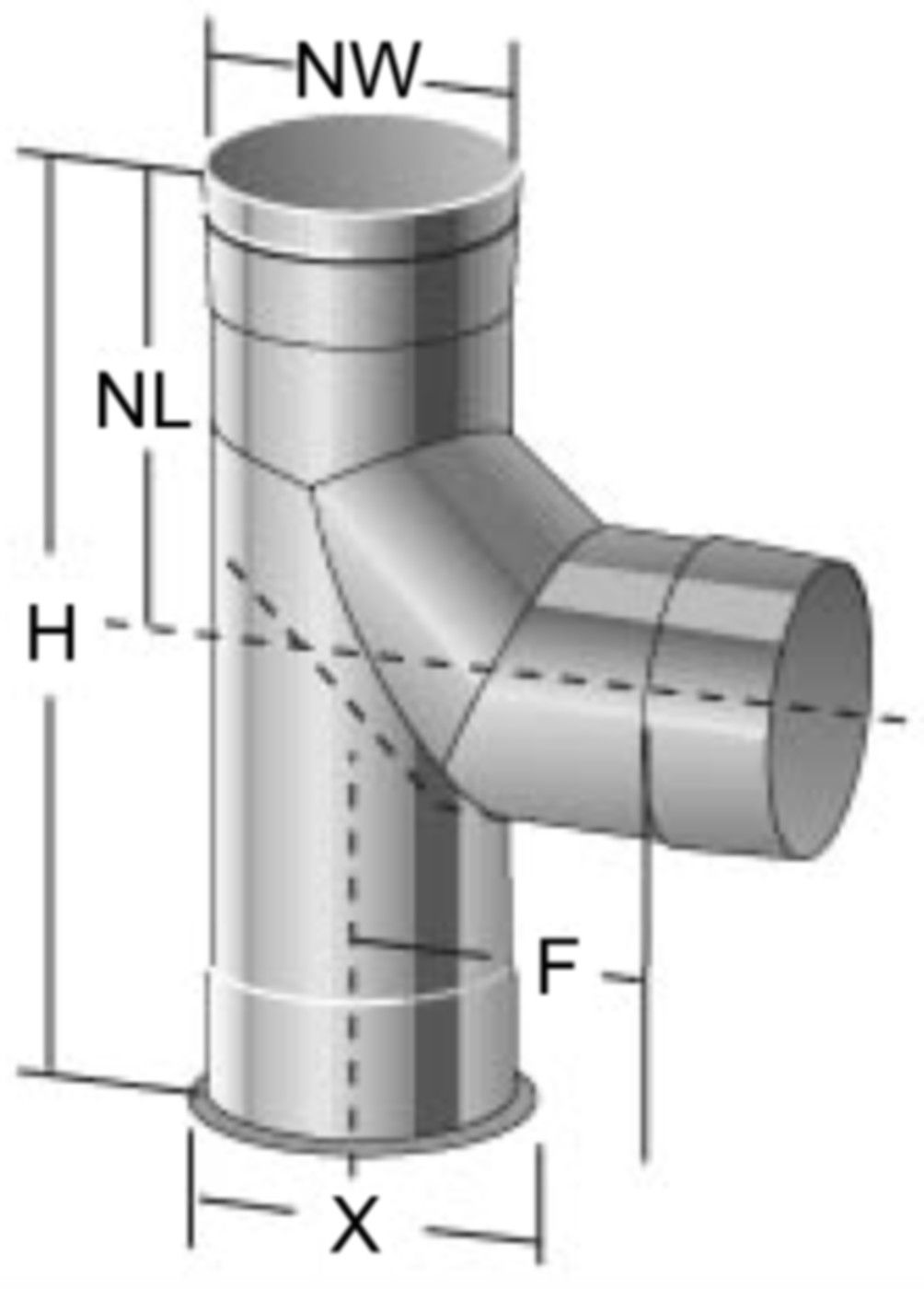 Alkon Bogen 87° mit Stützfuss d 100 mm 6KKF100 - Kaminsystem V4A einwandig