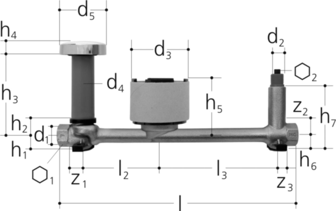 Absperreinheit 3/4" 5458.055 mit Zählergehäuse KOAX - JRG Sanipex-Rohre und Formstücke