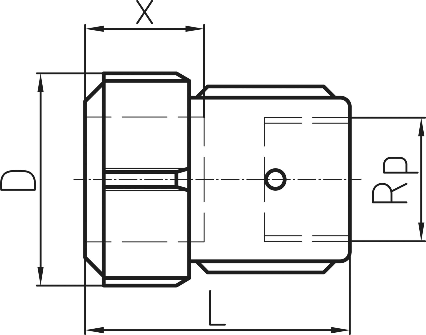 Übergangsstück mit IG, für Stahlrohre EPDM 3/8" 775 216 050 - GF Primofit