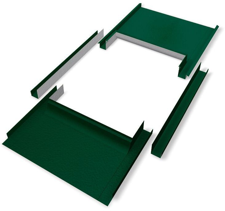 PREFA Einfassung für Velux stucco 114x160 cm, 06 P.10 Moosgrün 111607 - PREFA Dachsysteme