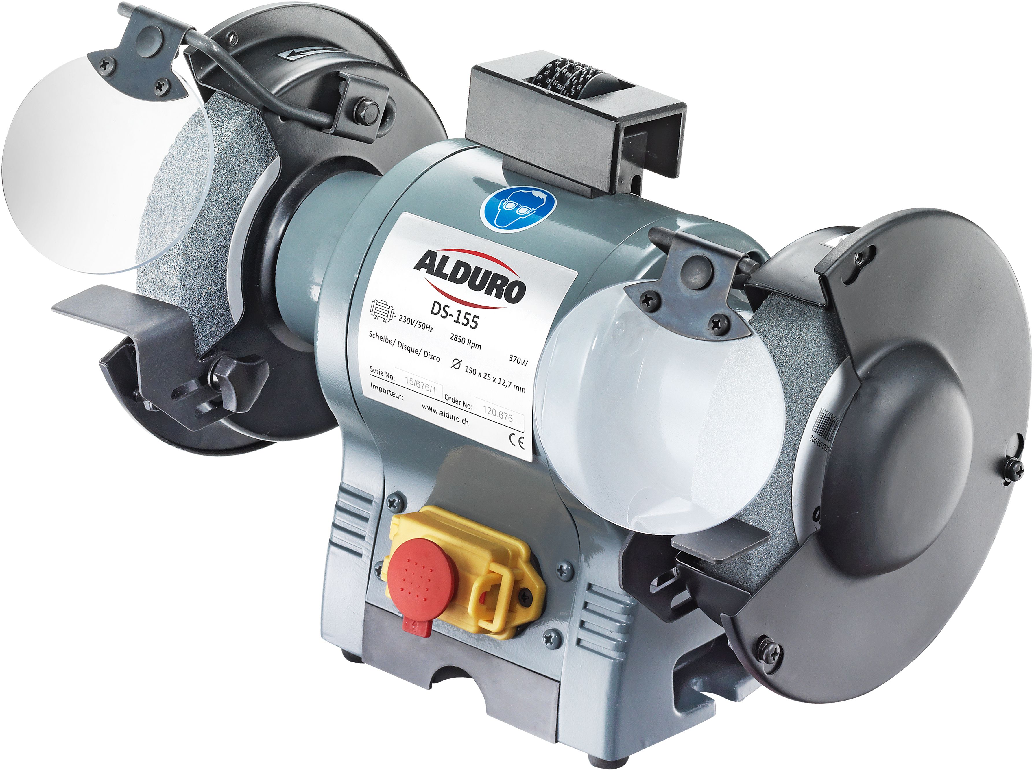 ALDURO Doppelschleifmaschine 230V, 0.37kW DS-155, Scheiben-Ø 150mm - Schleifen