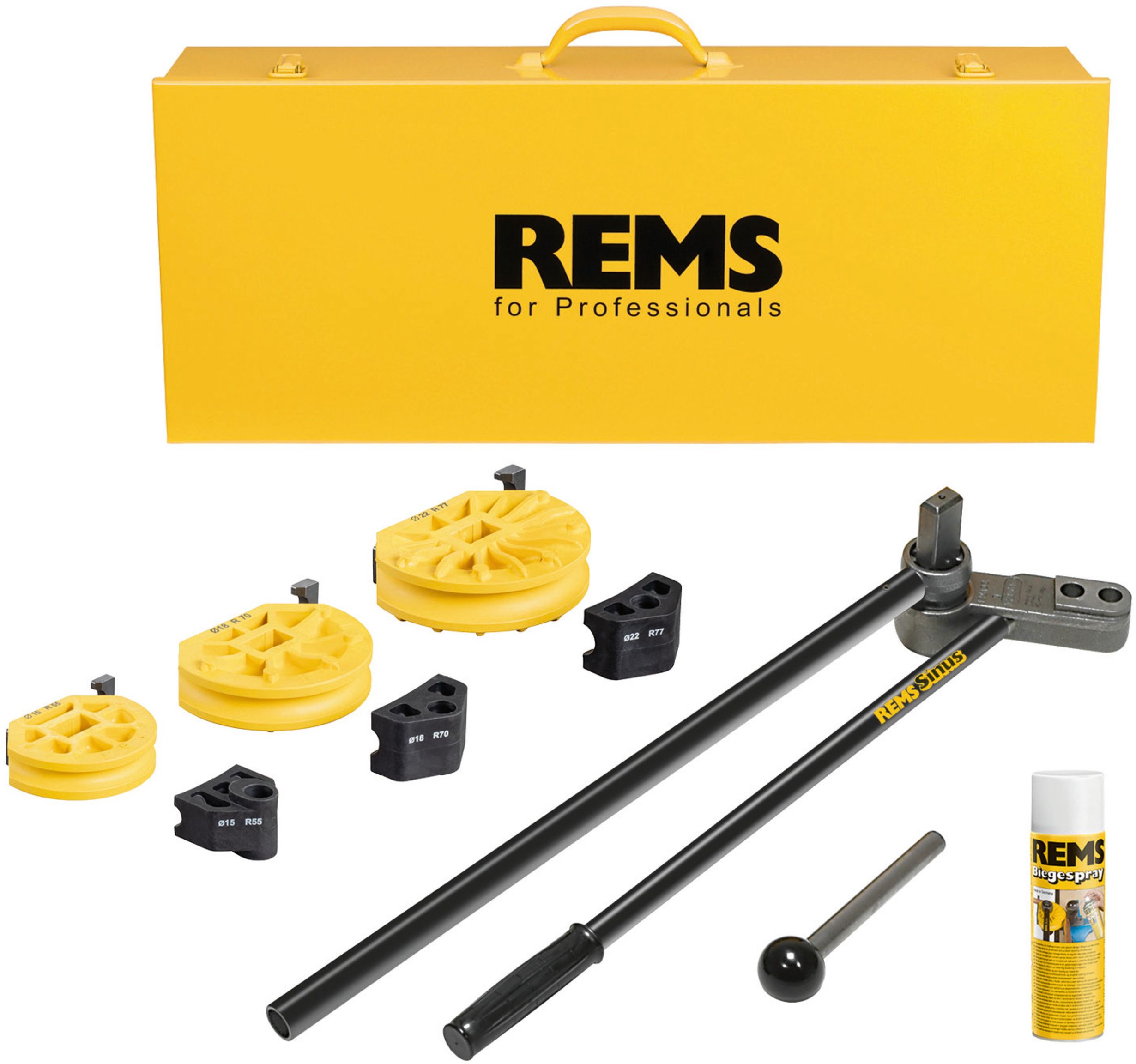 REMS Hand-Rohrbieger, Sinus Set 154001, Ø 15-18-22mm - Sanitärwerkzeuge