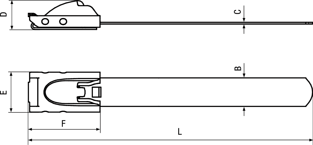 Kabelbinder PAN-STEEL® S INOX A2 BN20270 MLT1S-CP/4,6x127 - Kabelbinder PA