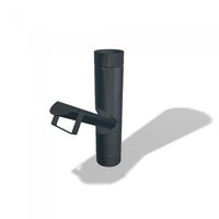 Regenklappe mit herausnehmbarem Laubsieb L 400 mm Ø80 mm P.10 anthrazit 203020 - PREFA Dachentwässerungssysteme