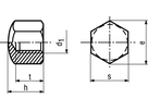 6-kt-Hutmuttern niedr Form St 6 vzb BN154 DIN917 M20 - Bossard Schrauben