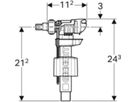 Unifill Schwimmer Füllventil Typ 380 3/8" 240.719.00.1 - Geberit-PE-Formstücke
