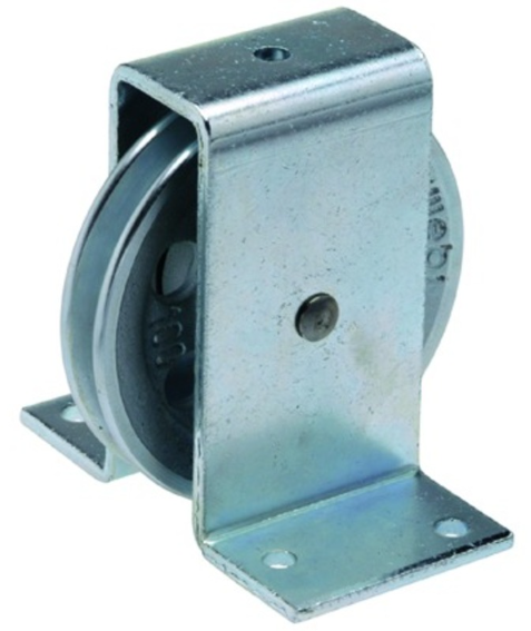 WEBI Stehrollen Guss, mit Kugellager 160/100mm, verzinkt, Tragkraft 300kg - Seilrollen