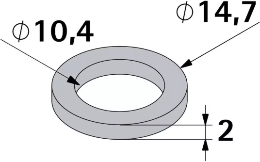 Hettich Distanzring verzinkt, 10.4 x 14.7 x 2mm, à 20 Stk - Diverse Möbelbeschläge und Zubehör