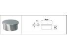 Rohrkappe Vollmaterial gerade m. Fase 25.0 x 1.0 mm geschliffen 1.4301 - INOXTECH-Handlauf-/Geländer-System