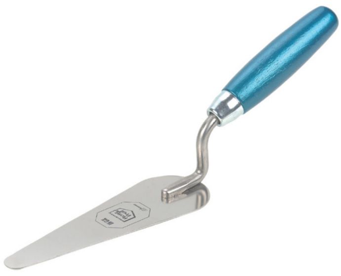 Katzenzunge, INOX L= 160mm, mit blauem Holzheft - Bauwerkzeuge