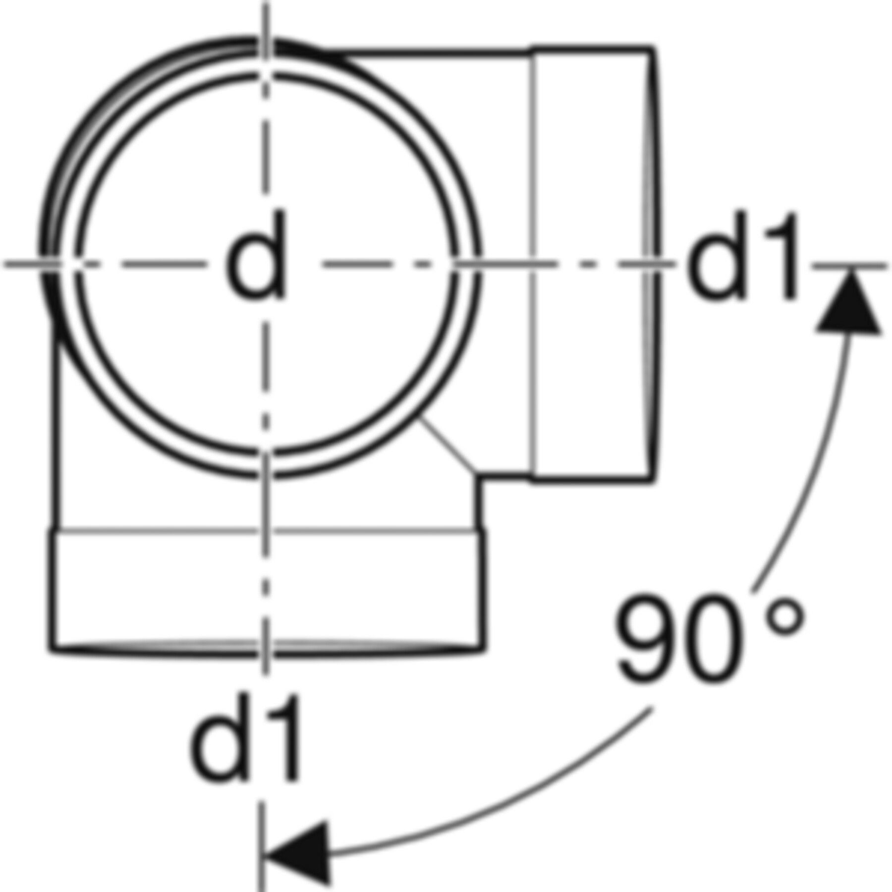 Bogeneckabzweig 88.5° 110/110mm 310.083.14.1 - Geberit-PE-Silent-Formstücke