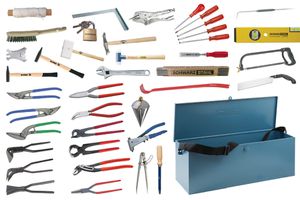 Spengler-Werkzeugkiste 41-tlg. Erdi , Stubai , Picard , PB , Knipex - Spenglerwerkzeuge