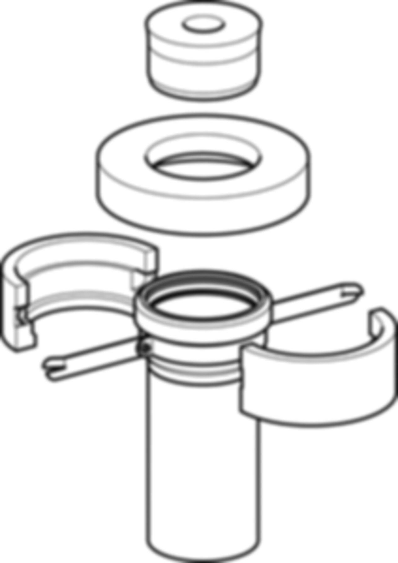 Regenwasser-Anschlussgarnitur senkrecht d110/110mm Silent-db 20 310.969.00.1 - Geberit-Dachentwässerung