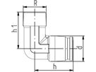 Übergangs-Winkel iFit mit AG 25/32-3/4" 762 101 285 (762 101 099) - GF I-Fit Formstücke + Werkzeuge