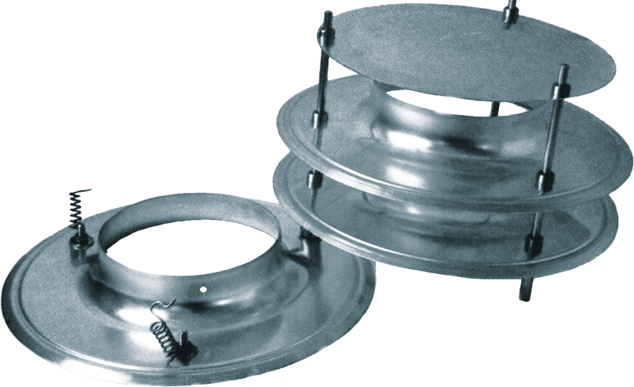 Alu blank 3D ohne Anschl. 150 mm - Sairlift Kaminhüte