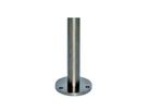 Pfosten mit Bodenplatte verschweisst Rohr 42.4 mm, K320 geschliffen 1.4301 - INOXTECH-Handlauf-/Geländer-System