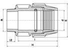 Anschlussverschraubung mit AG 7020 d 20mm - 3/4" - Plasson-Klemmfittinge