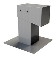 Kabelbox 200/200/1.00mm, H 500mm Tablett 500/500mm, Deckel demontierbar - Cr-Ni Spenglereihalbfabrikate