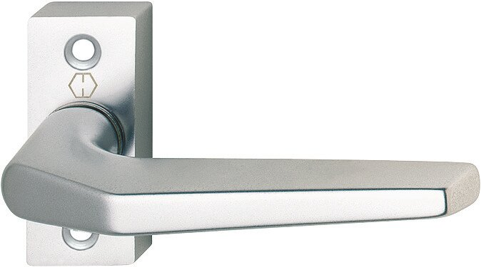 HAGER Profiltürdrücker Frankfurt 117GF/22, Alu Türstärke= 50-69mm, 4-Kant= 9mm, eloxiert - Tür- und Sichtbeschläge