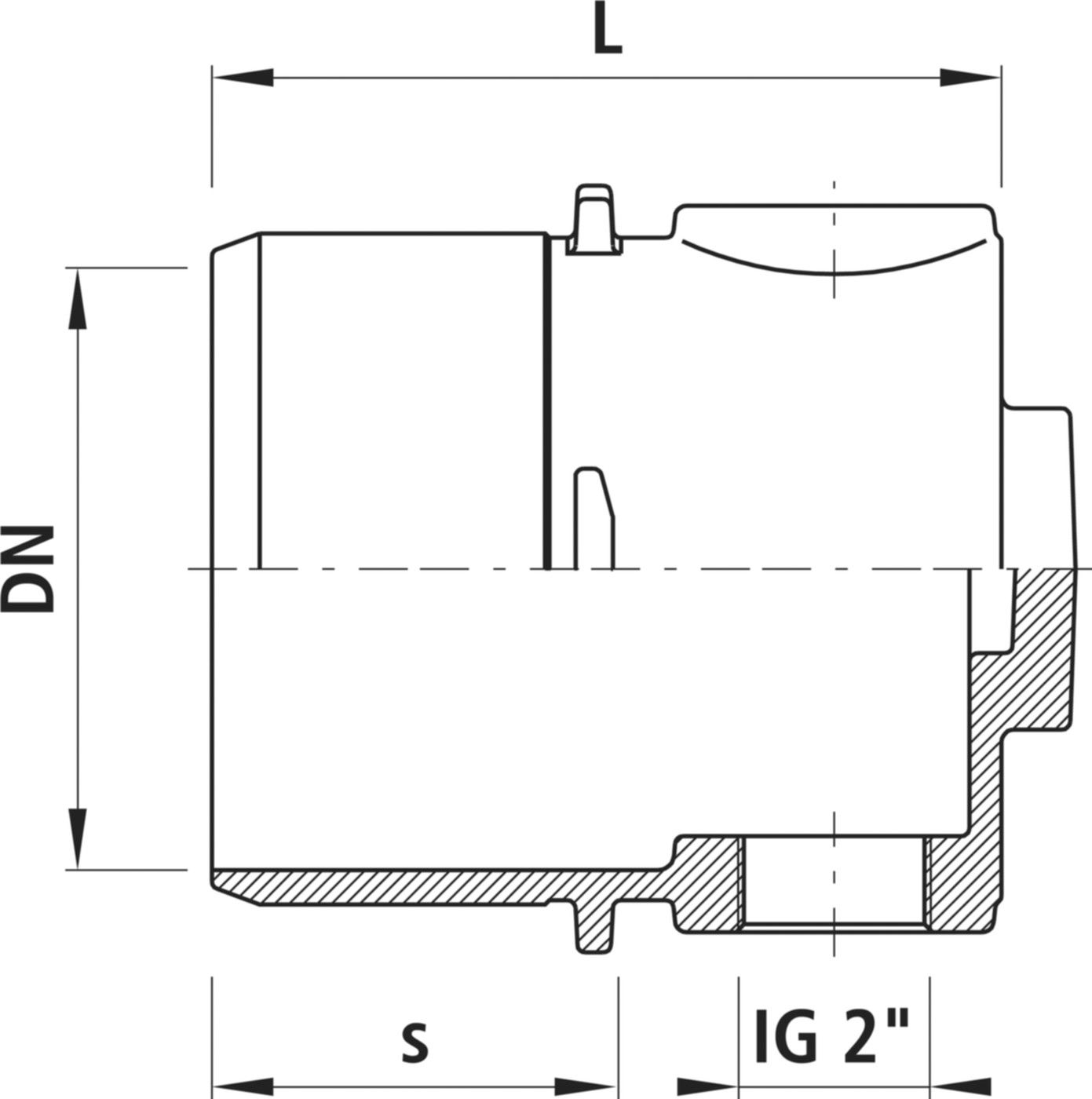 Steckmuffen-Endzapfen Baio Gas 8075 DN 80 - Hawle Steckmuffenformstücke