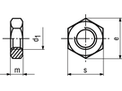 6-kt Mu ~0,5d Stahl 04 BN123 DIN439B M8 - Bossard Schrauben