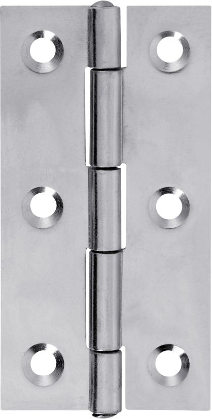 CHARMAG Scharnier schmal, mit vernietetem Stift HxB=30x22mm, verzinkt - Scharniere, Verschlüsse und Zubehör