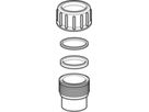 Stutzen mit Verschraubung reduziert d 63/ 56mm 364.753.16.1 - Geberit-PE-Formstücke