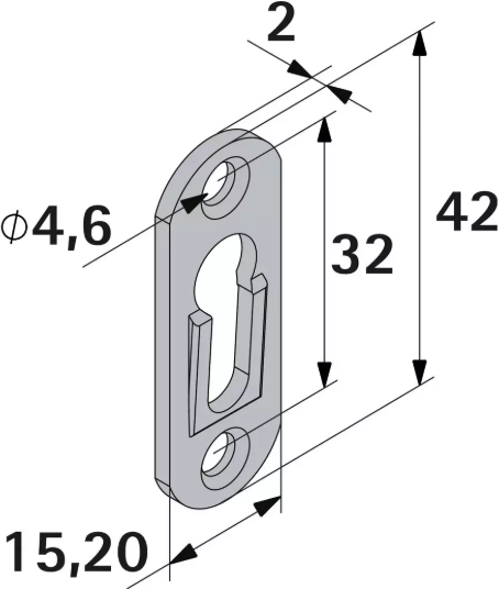 Hettich Universalaufhänger verzinkt, 42 x 15mm, à 4 Stk - Diverse Möbelbeschläge und Zubehör