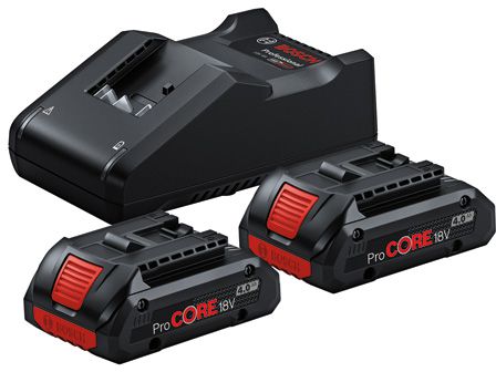 BOSCH Profi-Set mit 2x18V-Werkzeugen +2x4.0Ah + Schnellladegerät, Geräte in Tasche - Bosch Elektrowerkzeuge