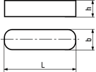 Federkeile Form A rundstir St BN870 DIN6885A 20x12x125 - Bossard Schrauben