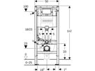 Wand-WC-Element Omega 111.062.00.2 Typ 112 Betätigung von vorne - Geberit-Duofix