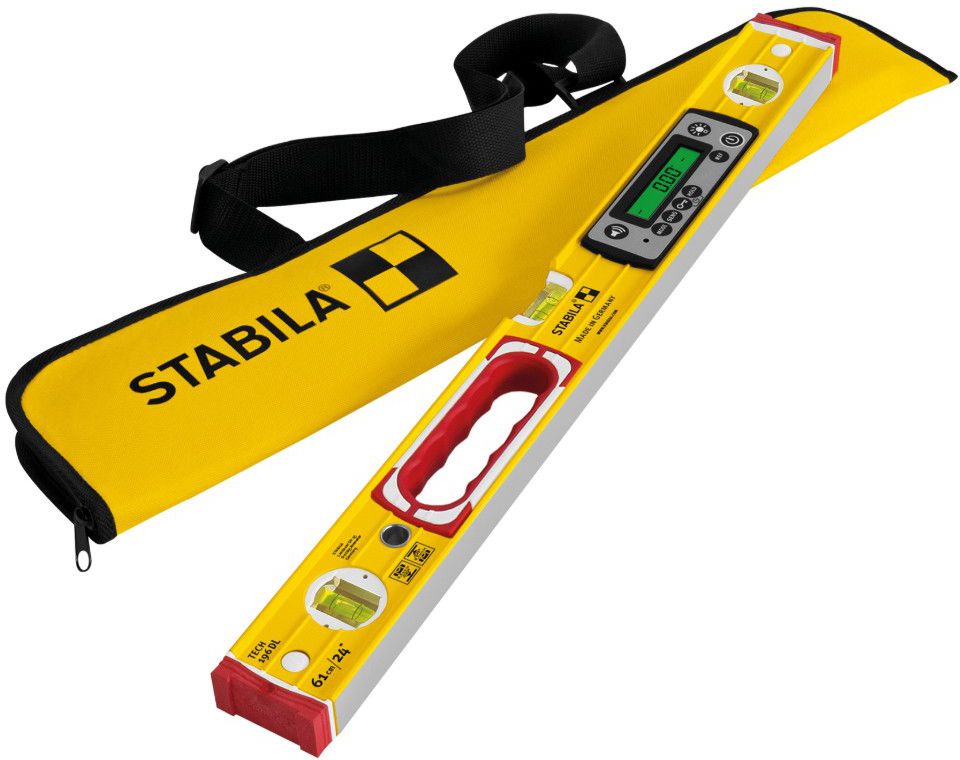STABILA Elektronische Wasserwaage TECH 196 DL 61 cm , 2x AA , in Tasche - Nivellieren